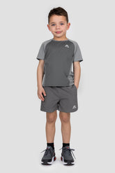 Infant Sprint T-Shirt/Short Set - Cement Grey/Platinum Grey