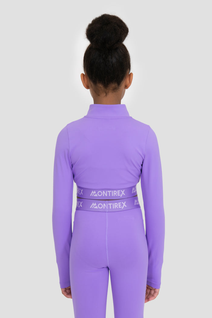 Girls Icon 1/4 Zip Top - Royal Purple