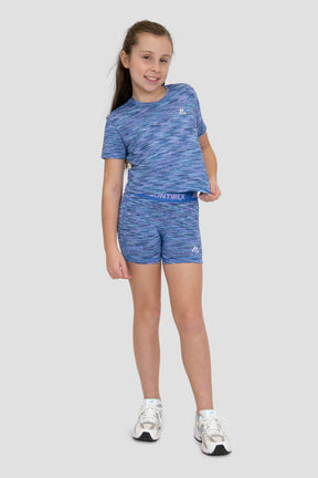 Girls Trail Box T-Shirt - Navy/Purple