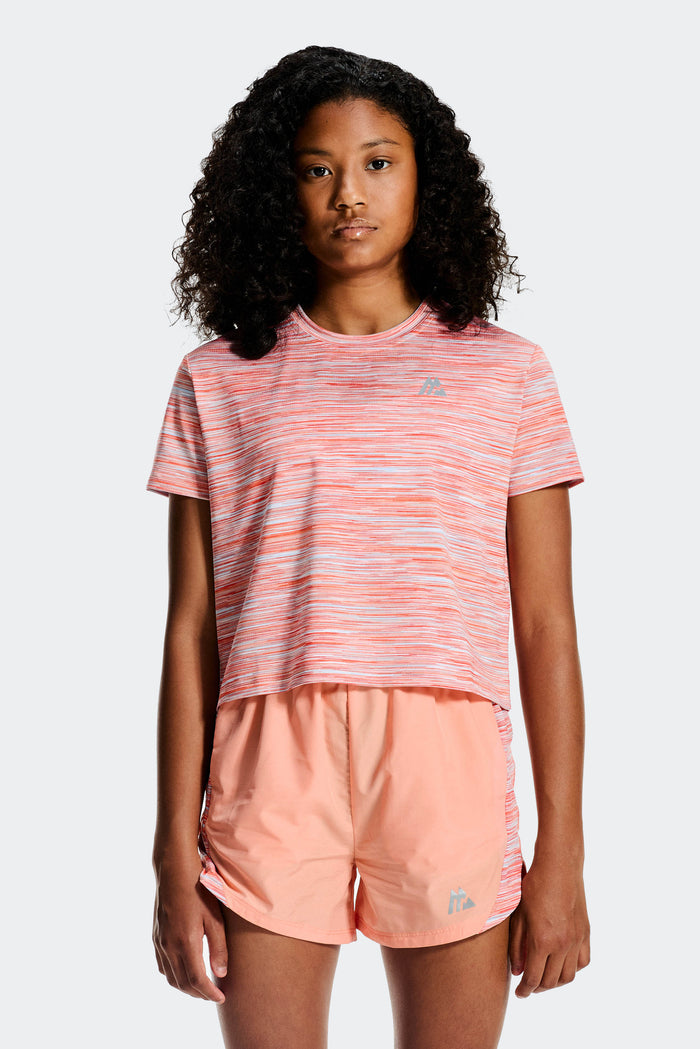 TRAIL BOX T-SHIRT - PEACH PUNCH/MISTY BLUE/SUNSET/WHITE
