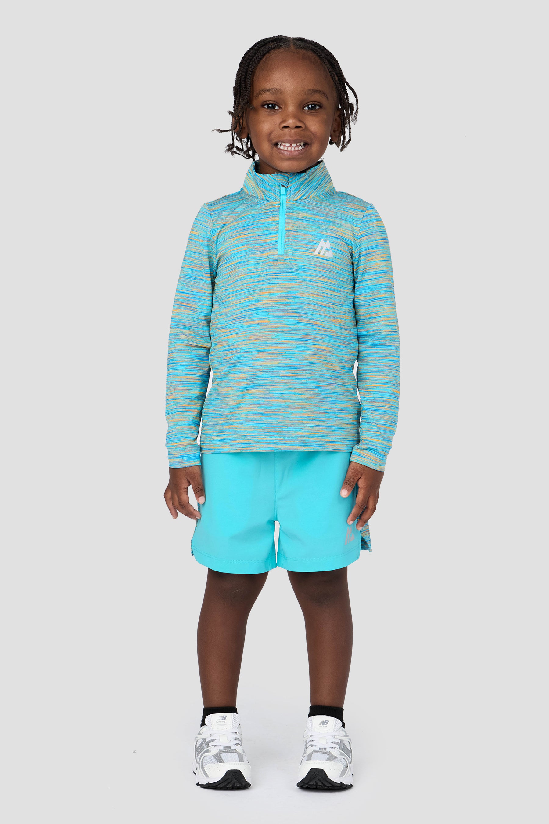 Infant Boy's Trail 1/4 Zip - Neon Sky/Orange