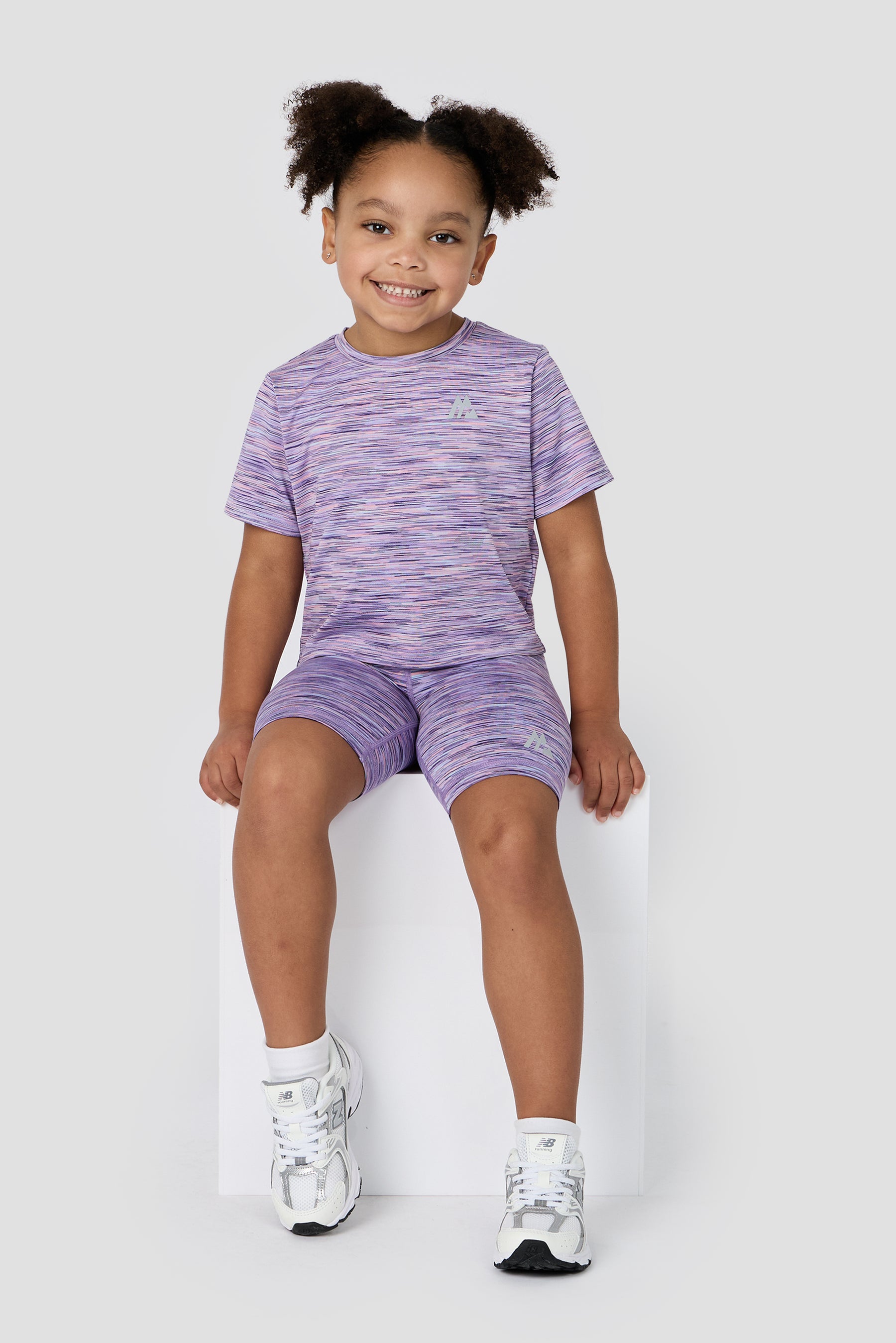 Infant Girls Trail T-Shirt/Cycling Short Set- Purple/Lilac/Pink