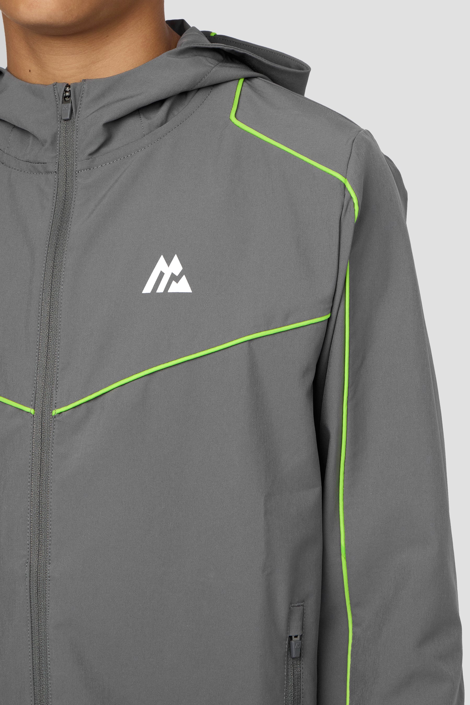 Boys Kinetic Jacket - Cement Grey/Apple