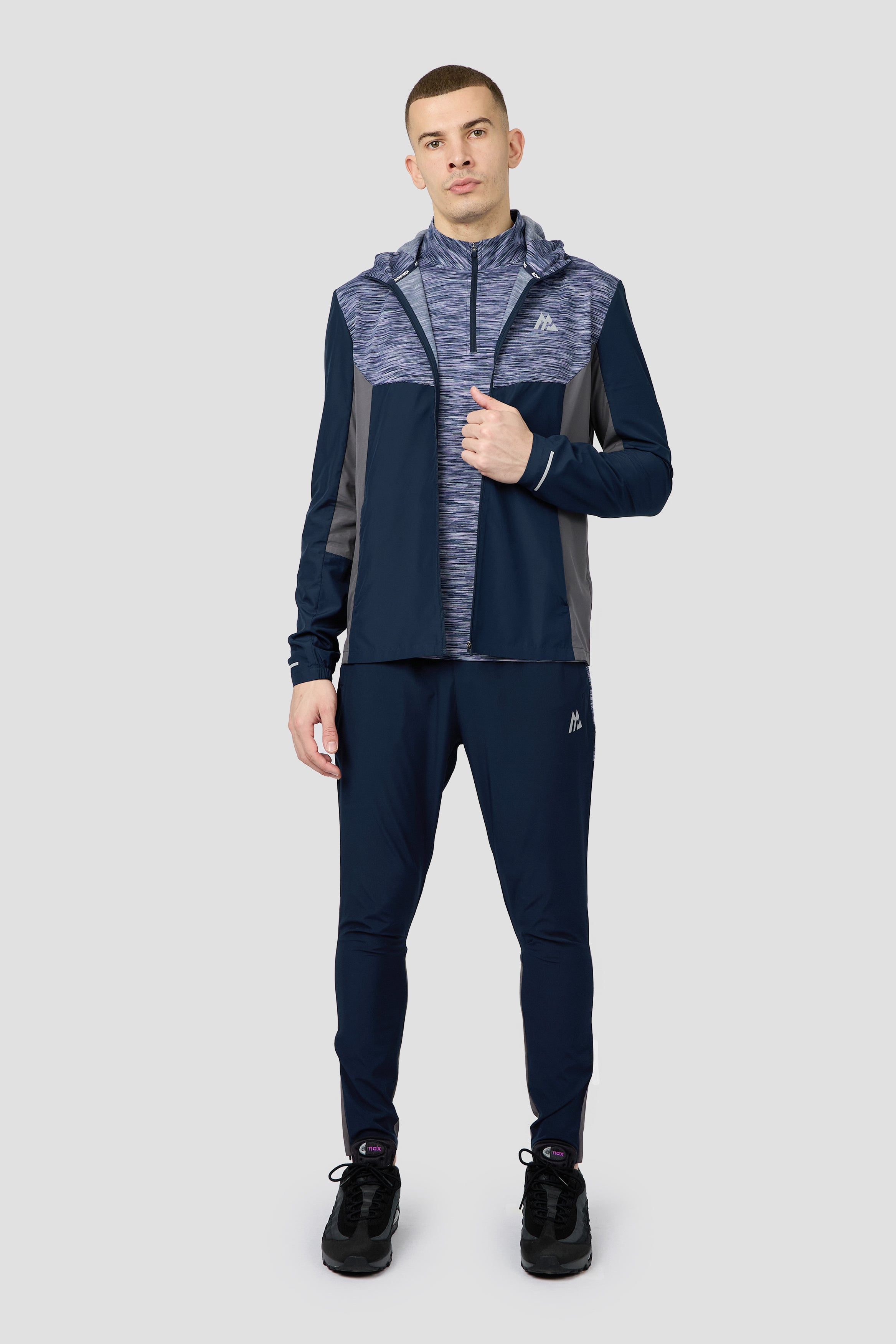 もり Montirex Trail 1/4 Zip Purple Multi | Sportswear Gymwear Top