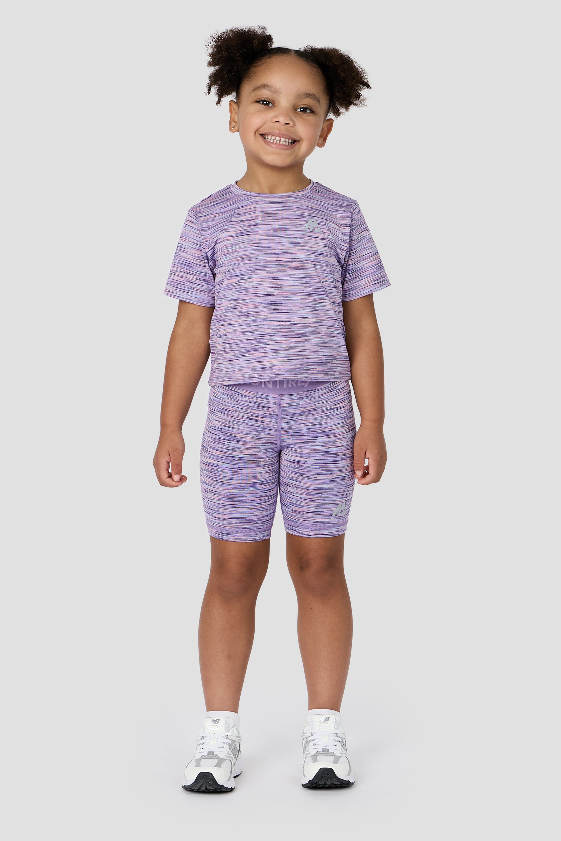 Infant Girls Trail T-Shirt/Cycling Short Set- Purple/Lilac/Pink
