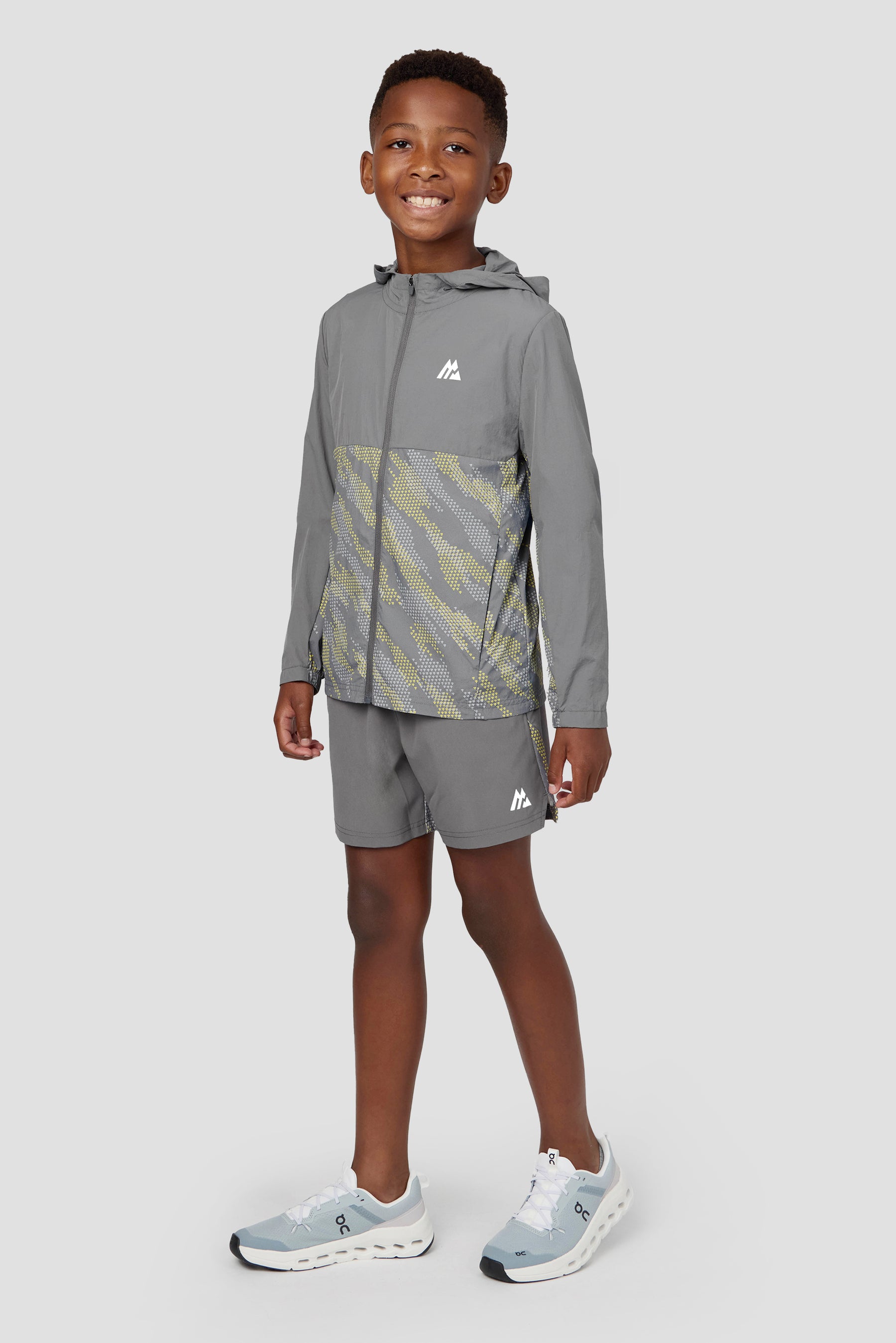 Boys Thera Short - Cement Grey/Platinum Grey/OG Neon