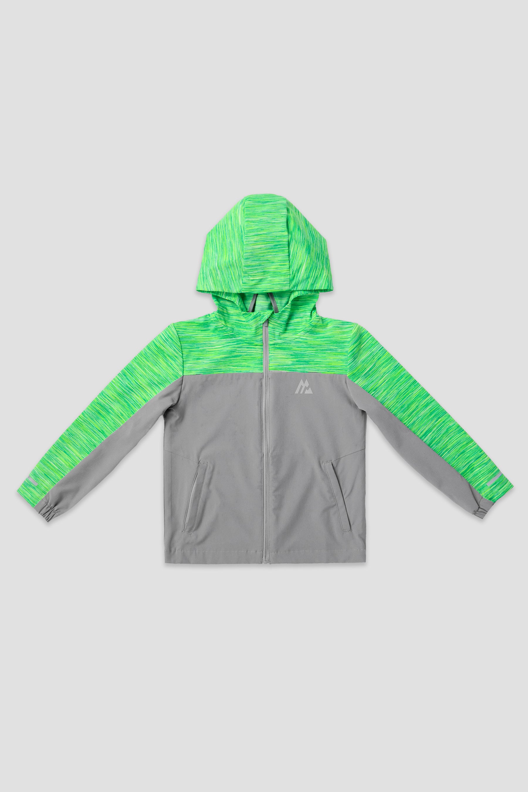 Infant Boys Trail Windbreaker - Grey/Neon Green