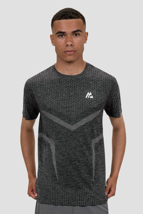 Men's Vault Seamless T-Shirt - Black/Platinum Grey