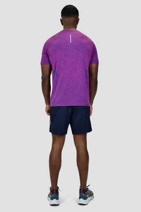 Men's Vault Seamless T-Shirt - Magenta/Marine Blue