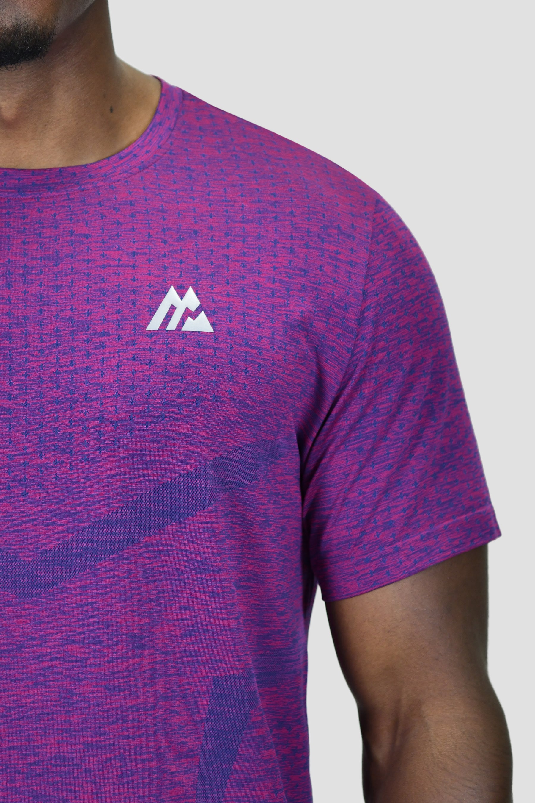 Men's Vault Seamless T-Shirt - Magenta/Marine Blue