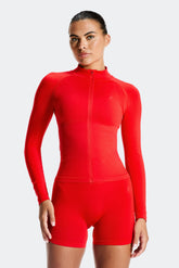 Muse Seamless Full Zip - Poppy Red