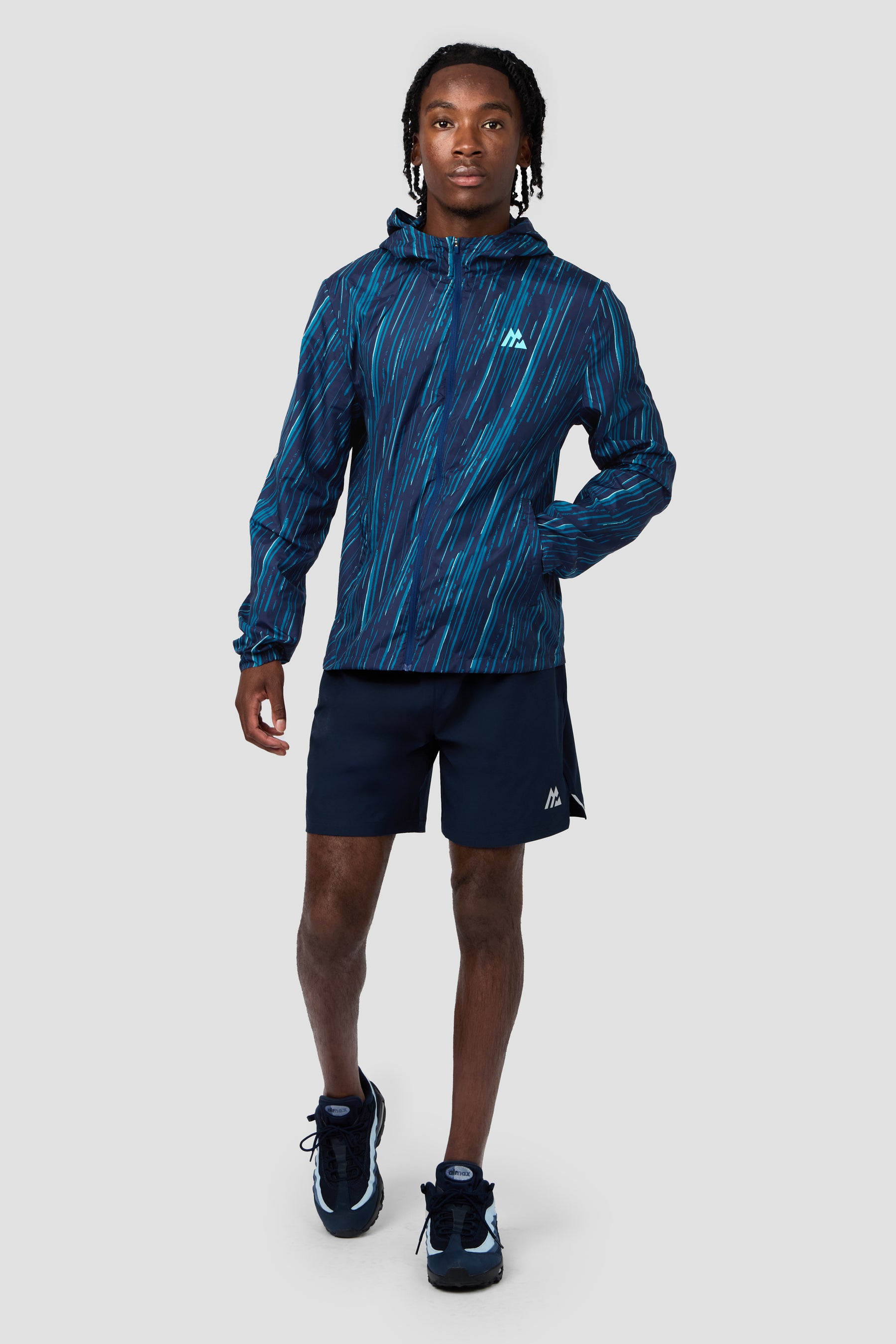 Vigour Print Windbreaker - Midnight Blue/Atlantic