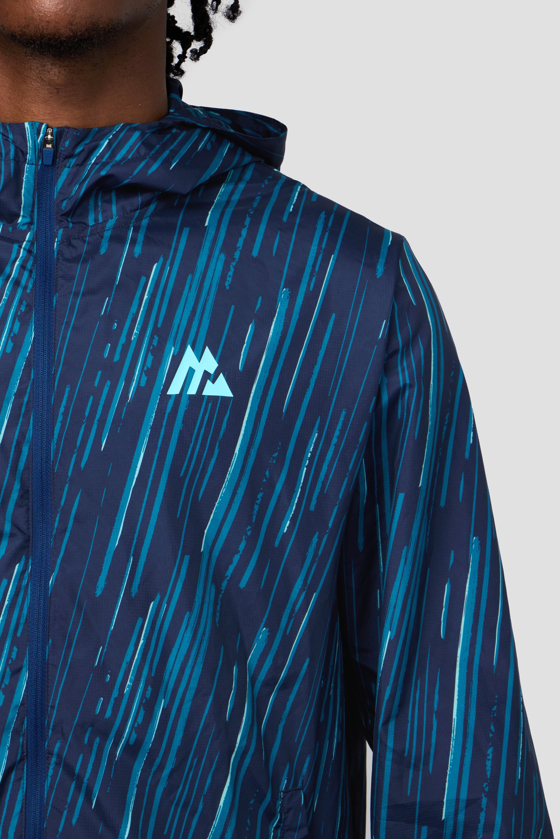 Vigour Print Windbreaker - Midnight Blue/Atlantic