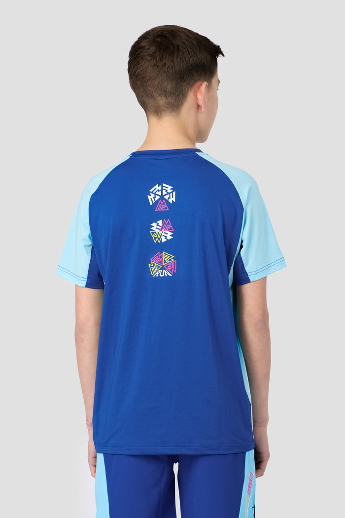 Boys MTX Run Turbo T-Shirt - Cobalt/Neon Sky