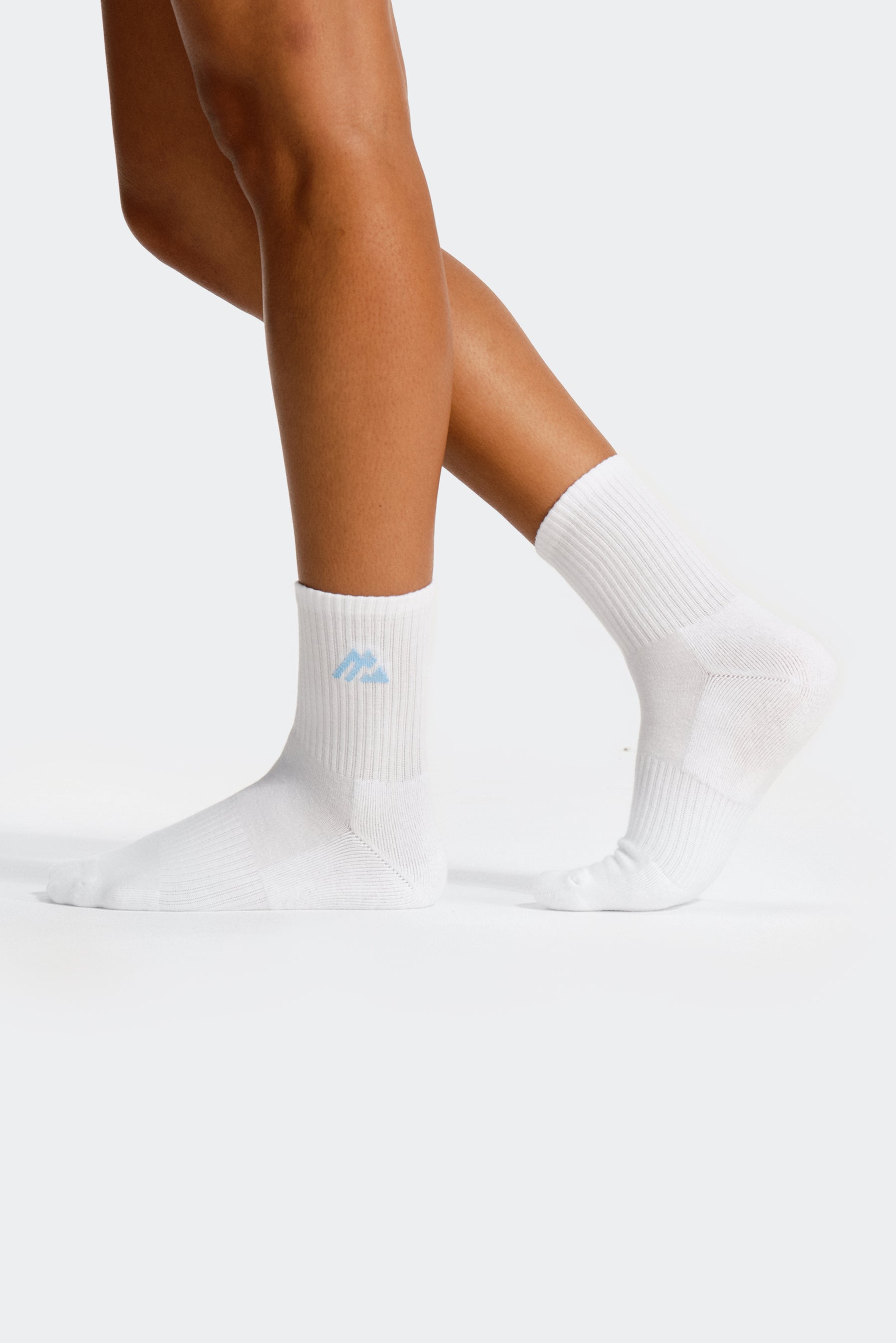 Women's Multi Crew Sock 3 Pack - White/Blissful Blue