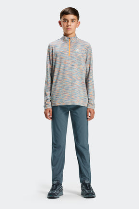 Boys Trail 1/4 Zip - Blue/Green/Orange