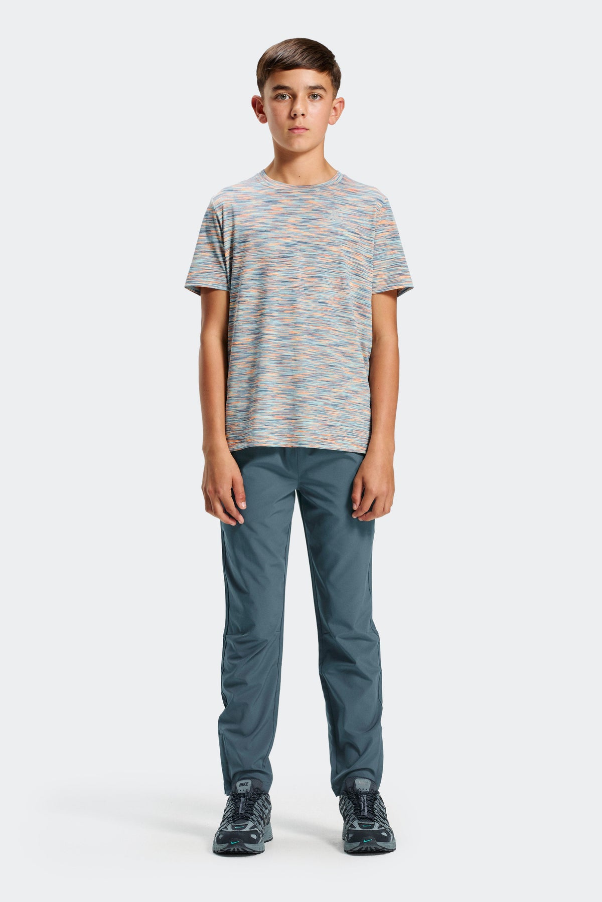 Boys Trail T-Shirt - Blue/Green/Orange