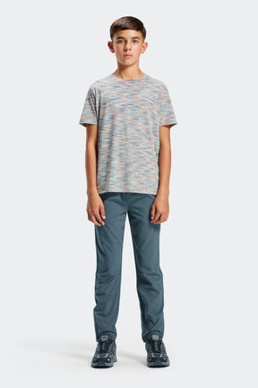 Boys Trail T-Shirt - Blue/Green/Orange