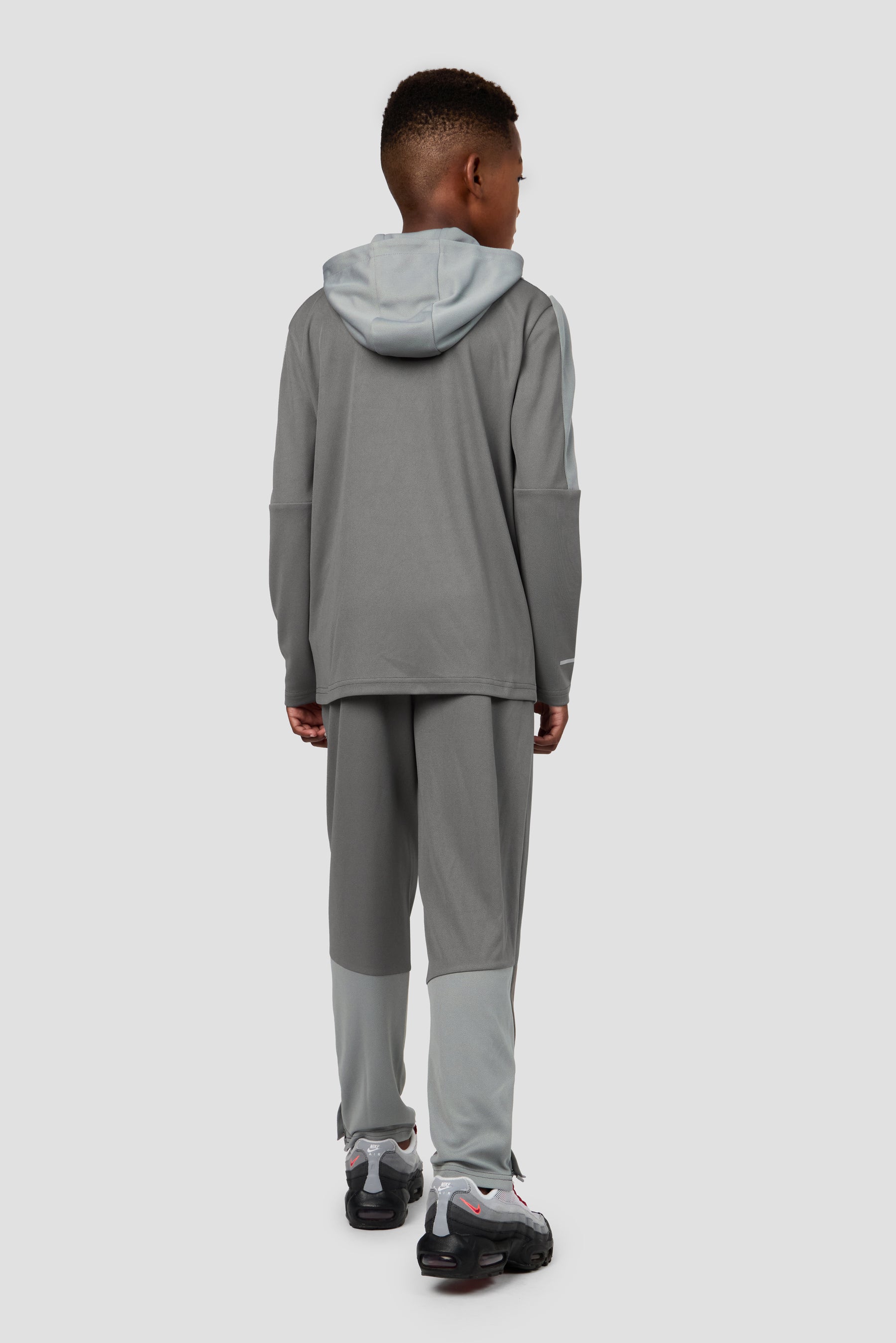 Boys Pace Tracksuit - Cement Grey/Platinum Grey