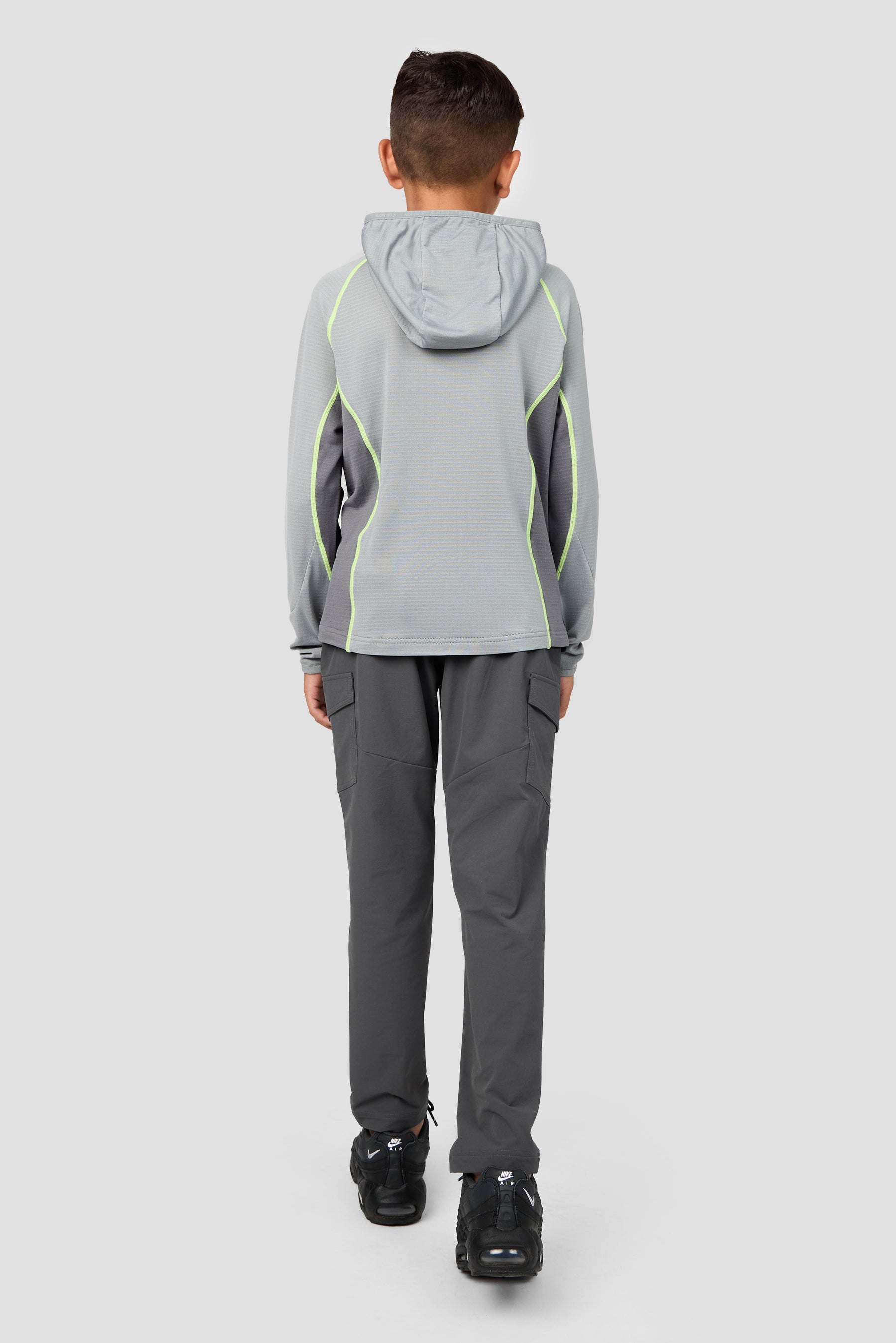 Boys Brink Fleece Hood - Platinum Grey/Cement Grey