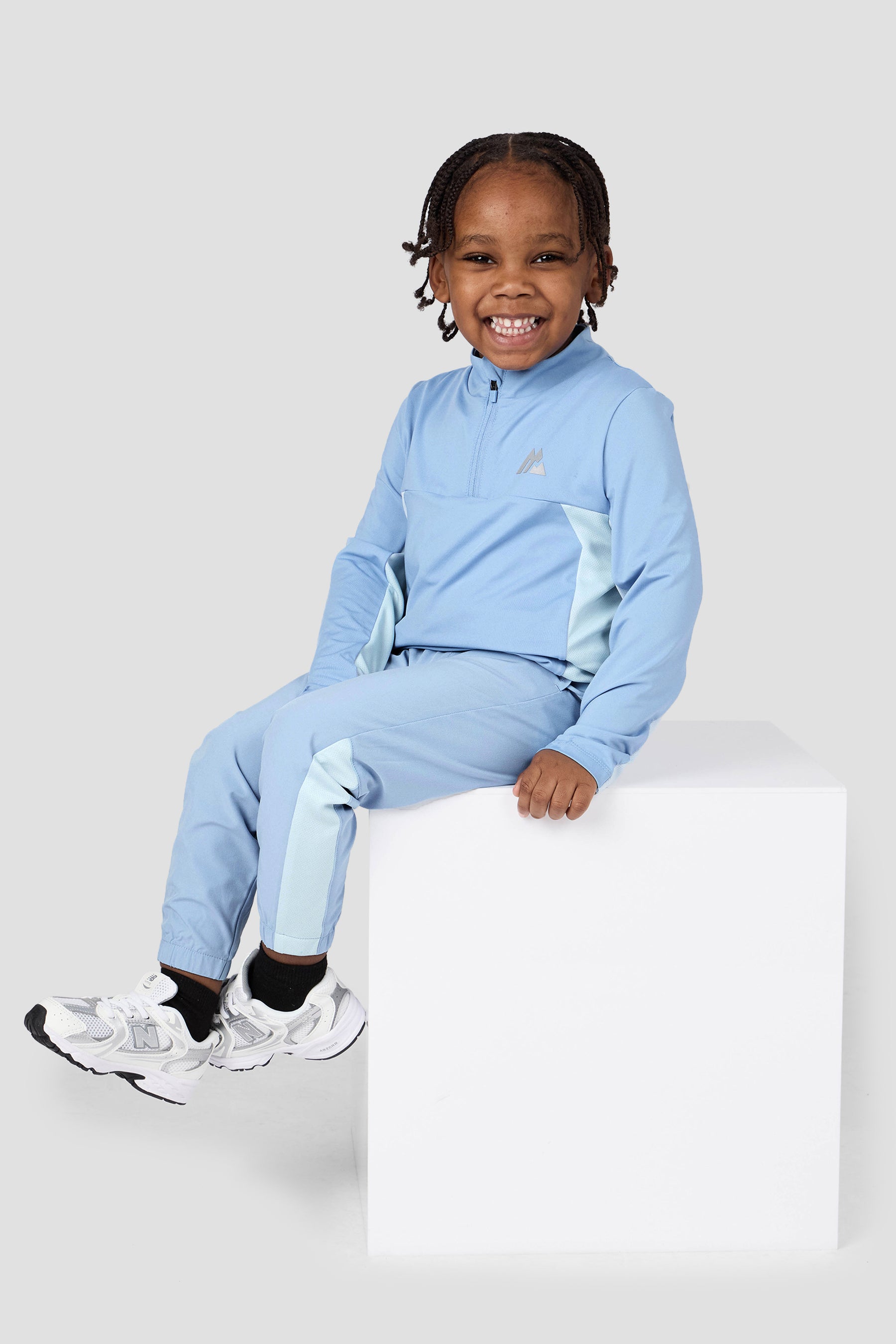 Infant Boys Peak 2.0 1/4 Zip/Pant Set - Cloudy Blue/Summer Mist