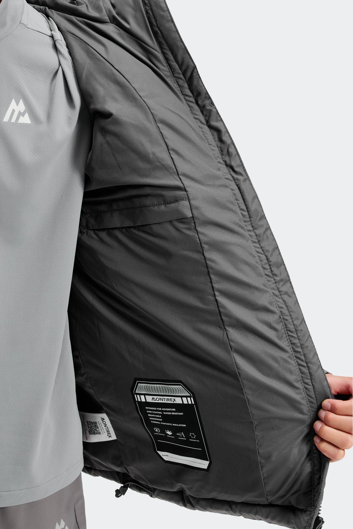 Carve Down Jacket - Cement Grey/Asphalt