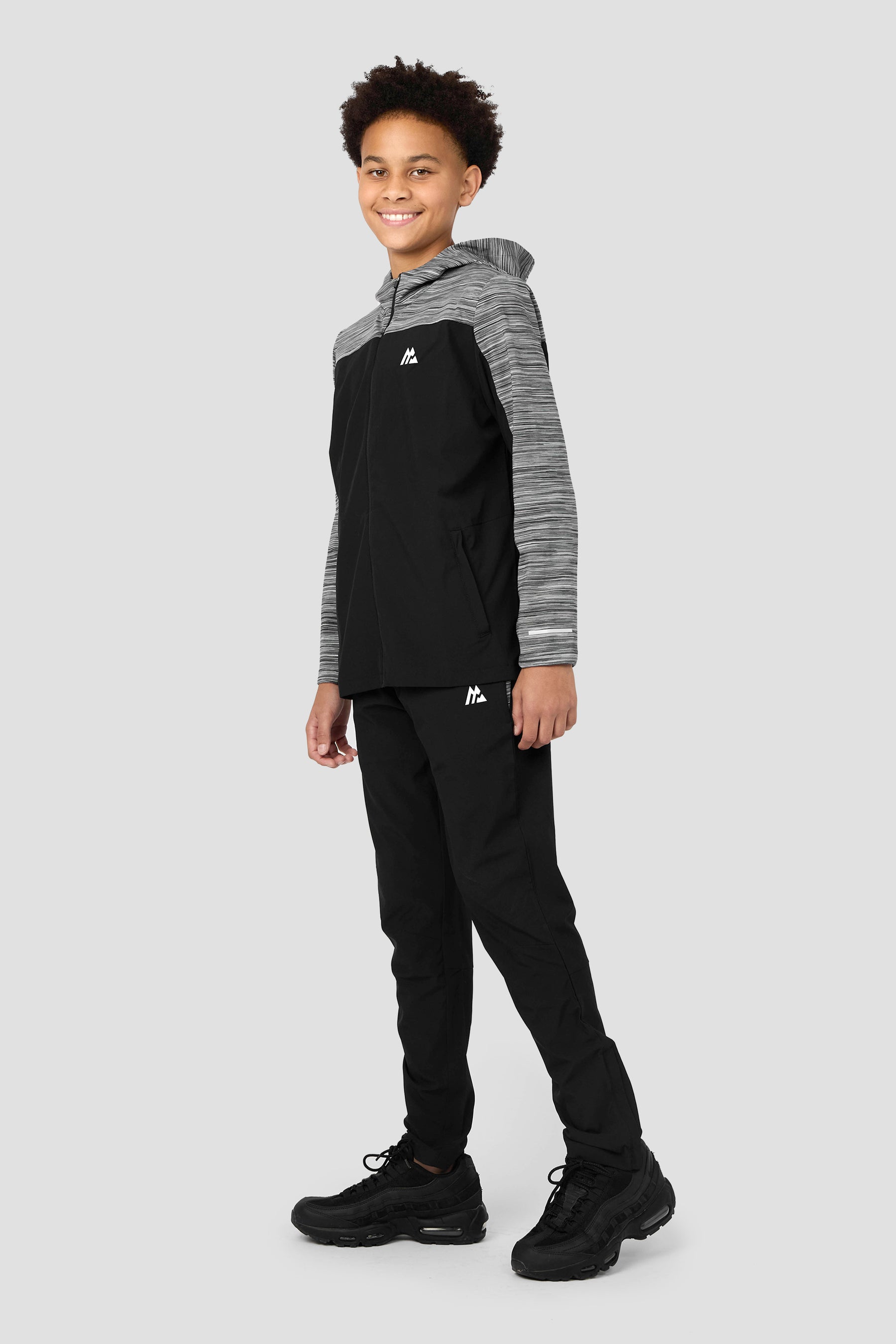 Boys Trail Panel Woven Pant - Black/Platinum Grey/Cement Grey/White