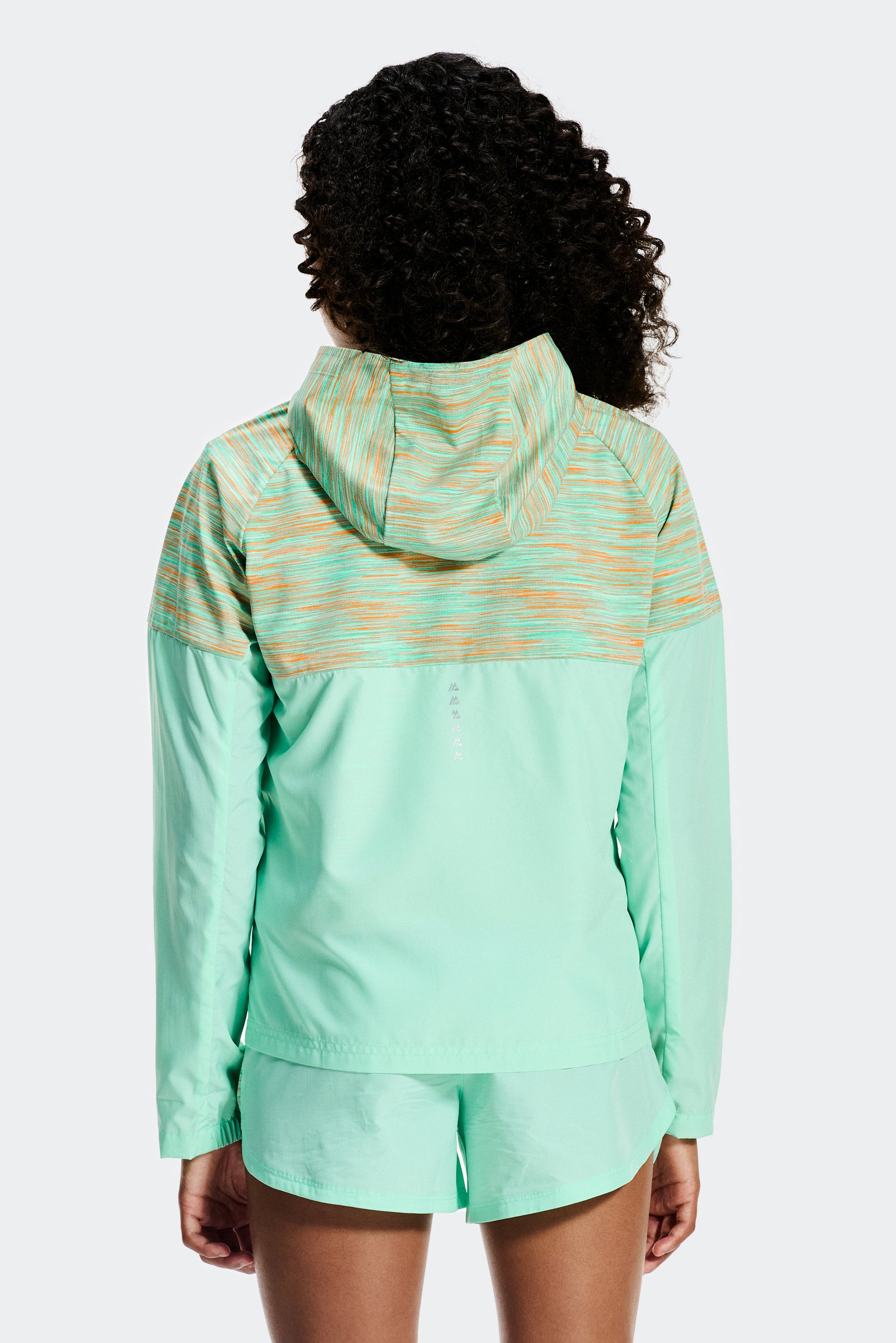 Girls Trail Windbreaker - Green/Teal/Peach