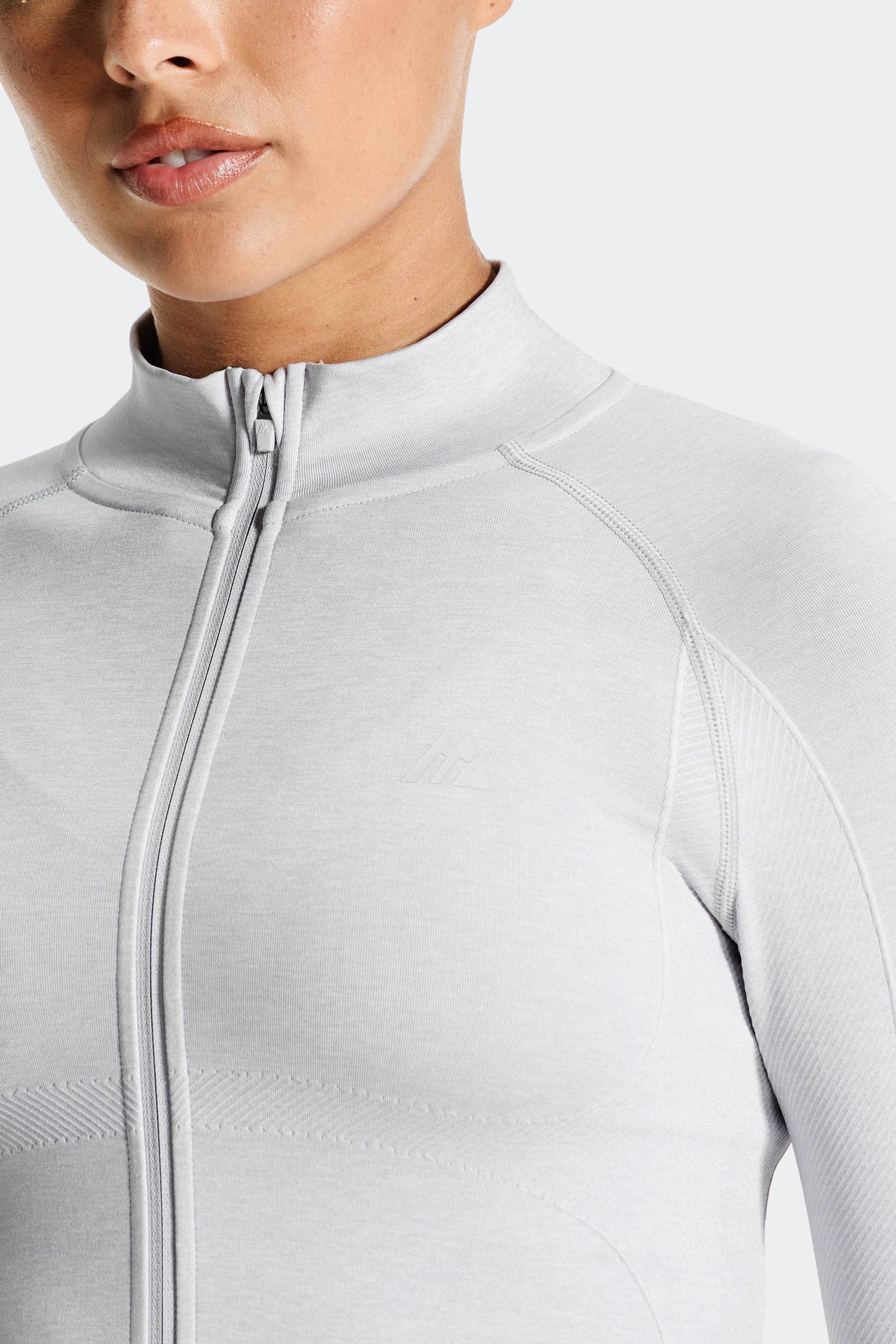 Muse Seamless Full Zip - Grey Marl