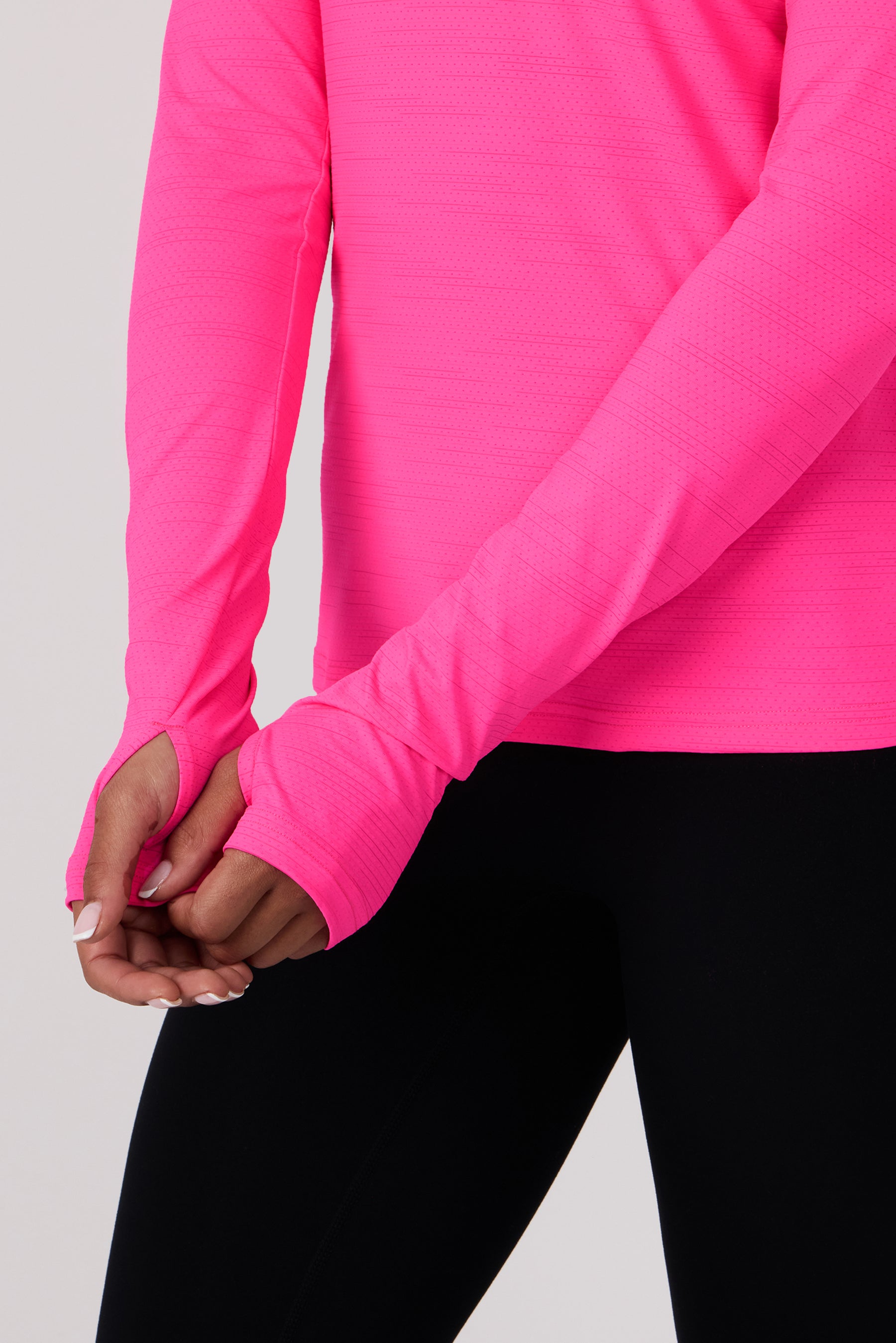 Women's Fly 1/4 Zip - Neon Pink/Hibiscus/Fuchsia 
