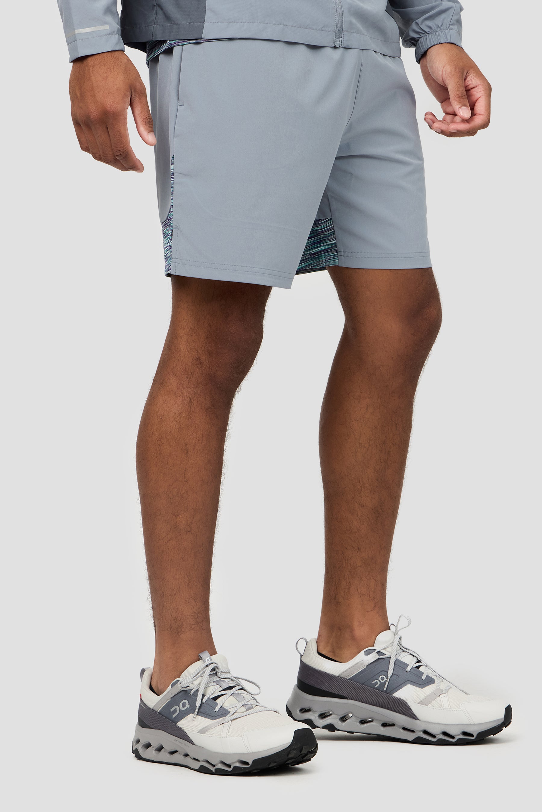 Trail Panel Short - Grey/Green/Purple