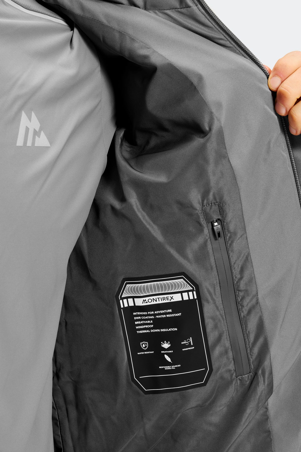 Arcs Down Jacket - Cement Grey/Asphalt