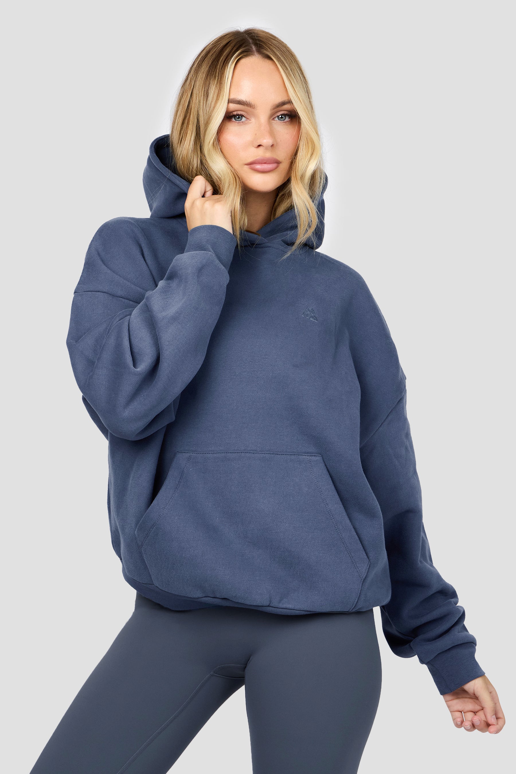 Form Fleece Hood - Greyed Indigo
