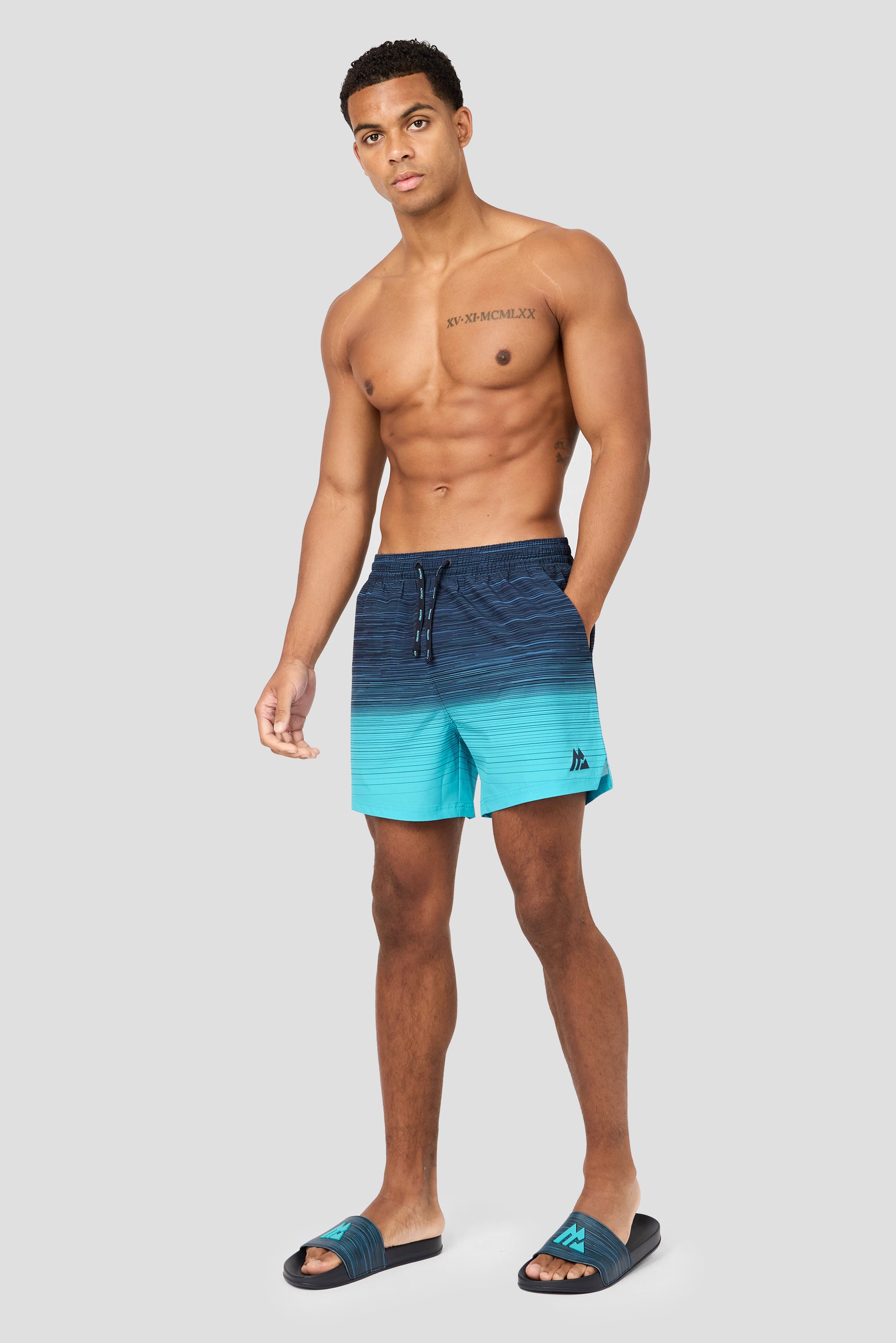 Trail Swim Short - Midnight Blue/Vivid Aqua
