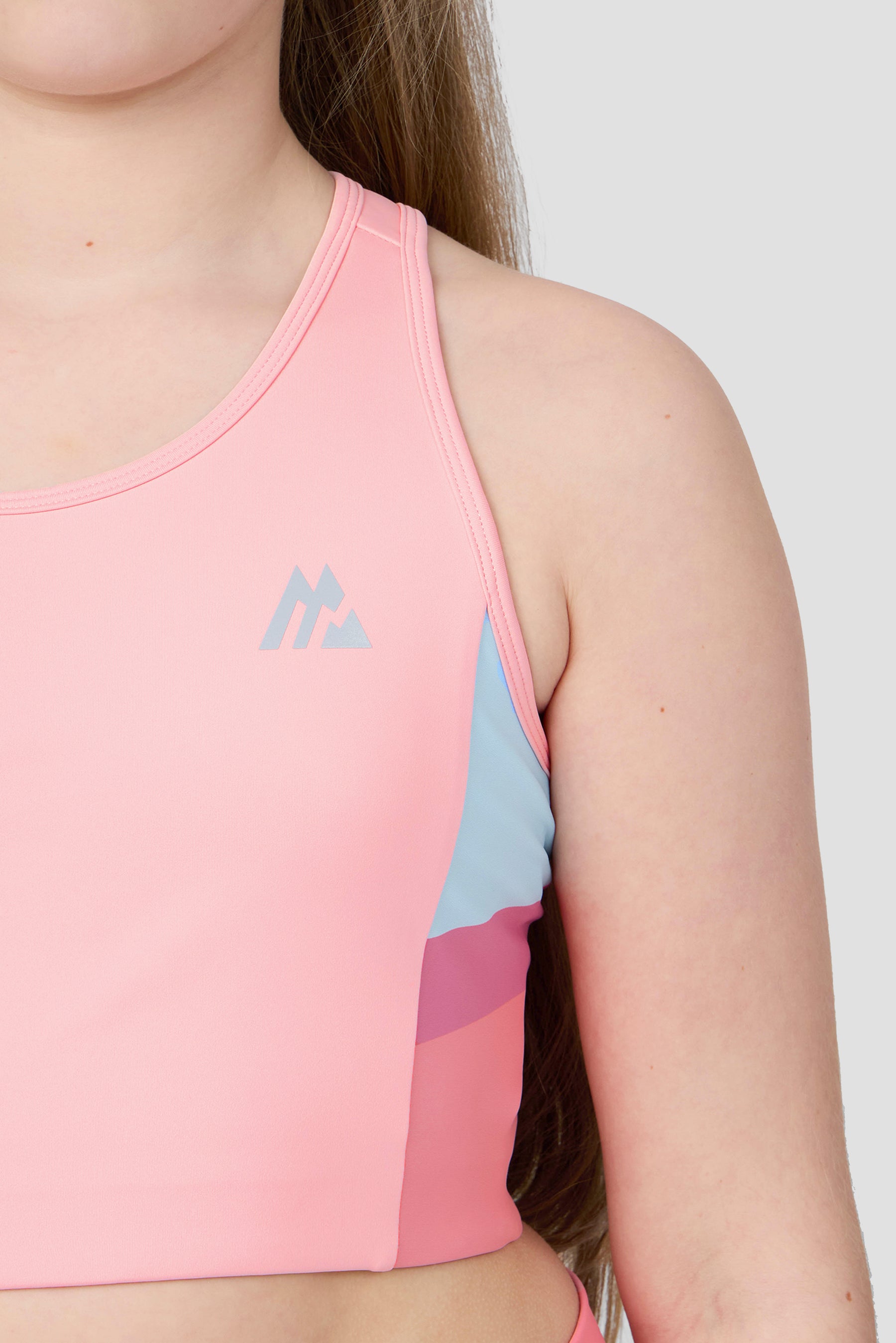 Girls Lumina Sports Bra - Ballet/Sweet Pink/Powder Pink/Misty Blue