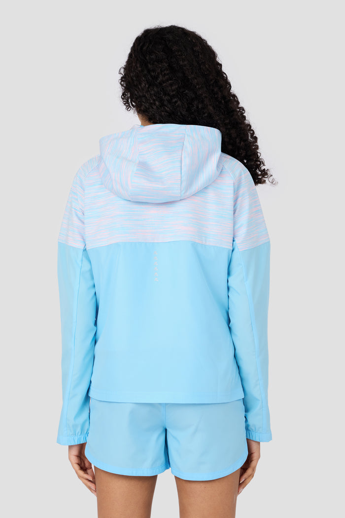 Girls Trail Windbreaker - Light Blue/Pink