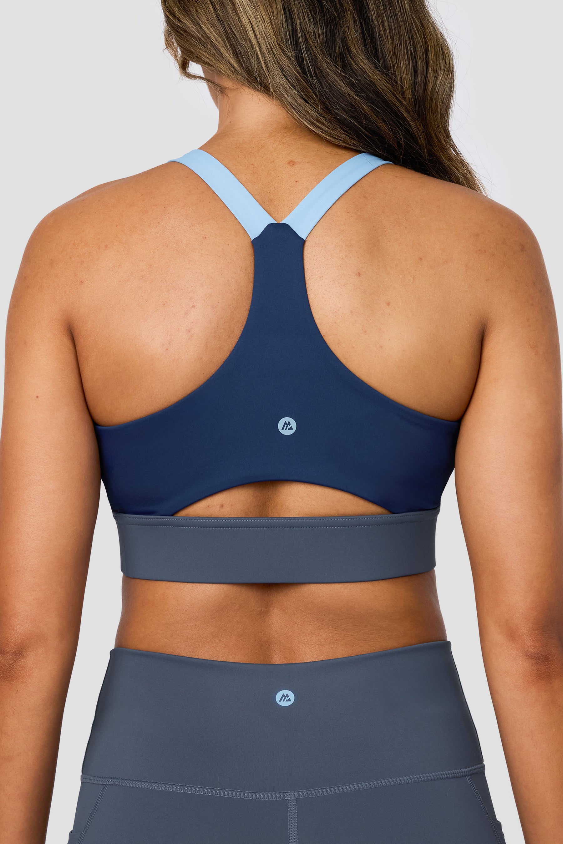 Stride Sports Bra - Greyed Indigo/Fresh Water/Agency