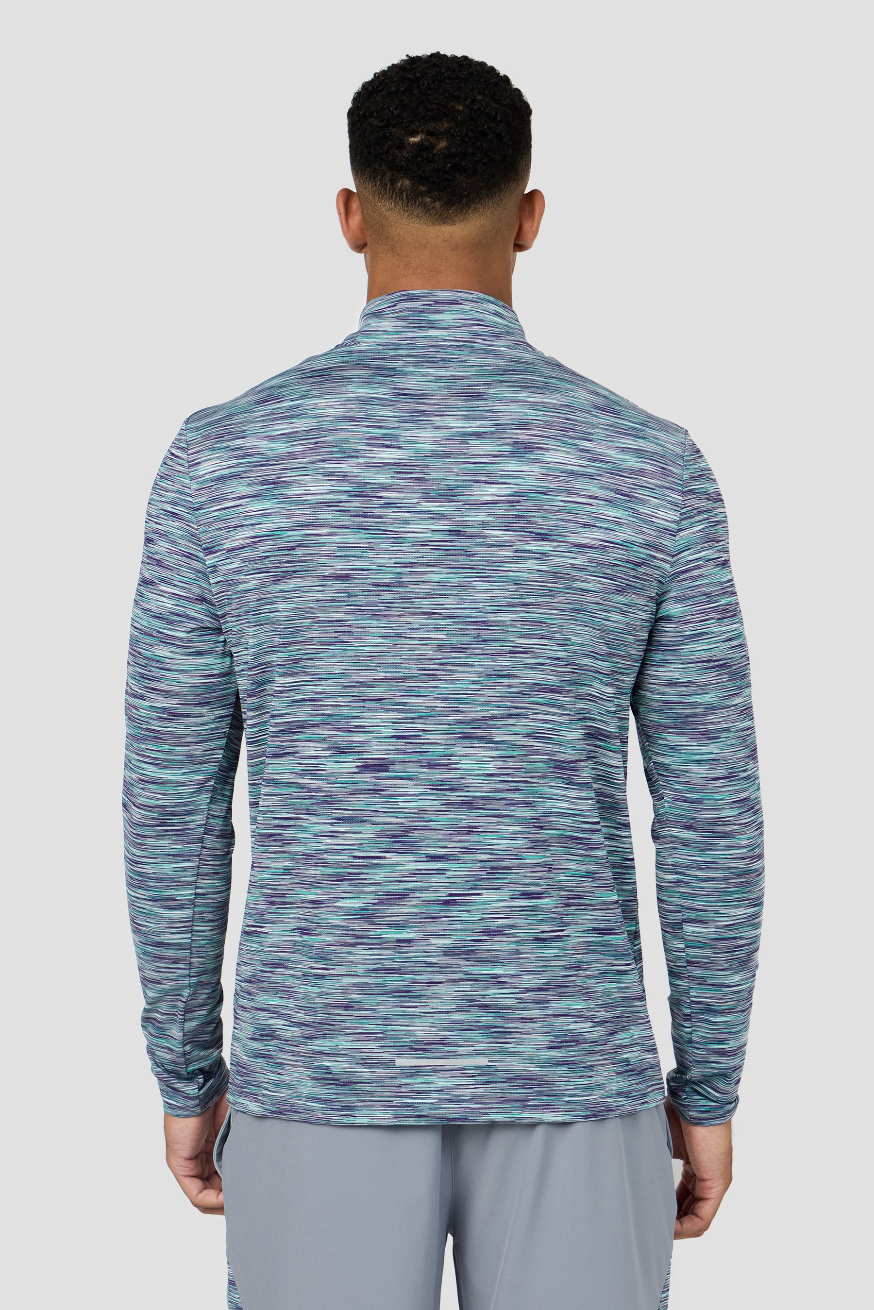 Trail 1/4 Zip - Grey/Green/Purple