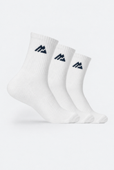 Women's Crew Sock 3 Pack - White/Moonlight Blue