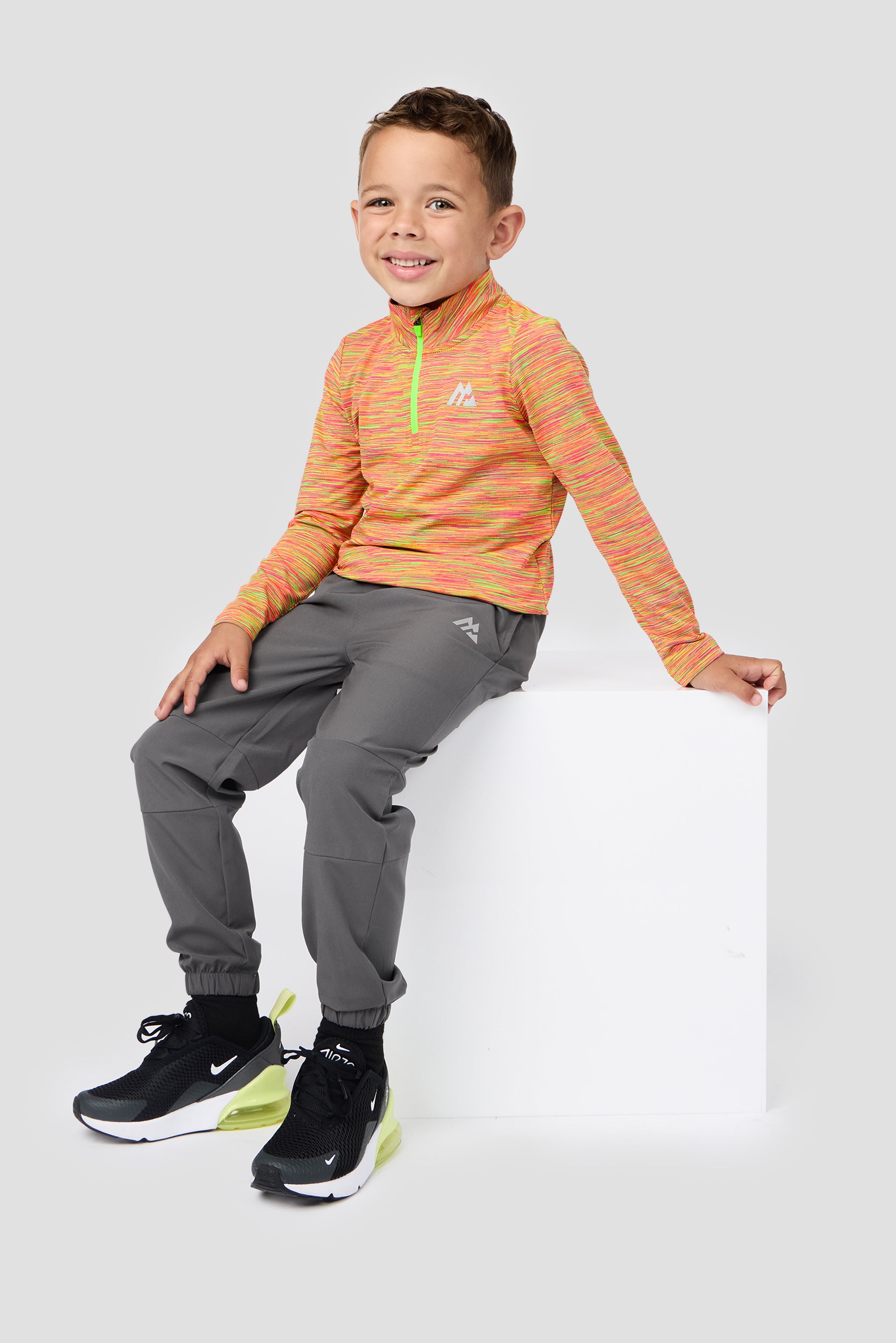 Infant Boy's Trail 1/4 Zip - Red/Green Multi