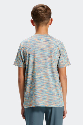 Boys Trail T-Shirt - Blue/Green/Orange