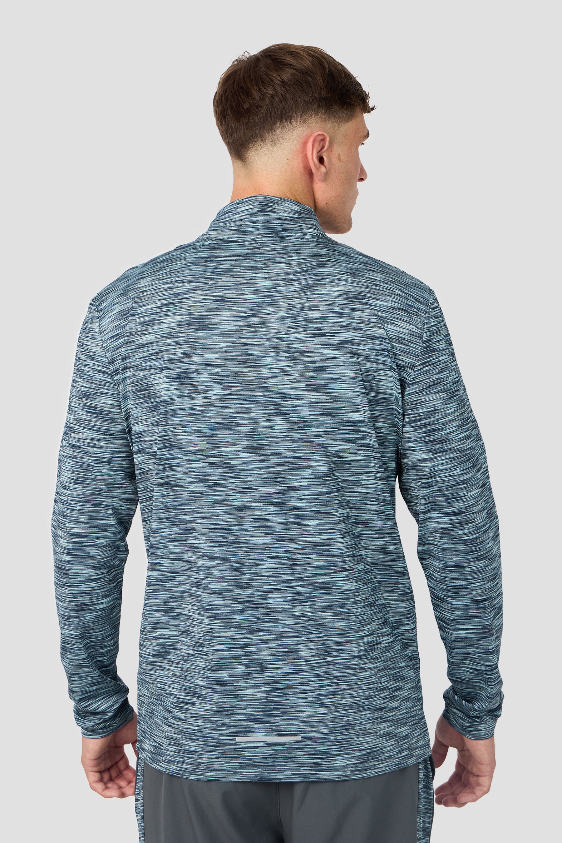 Trail 1/4 Zip - Blue/Grey Multi