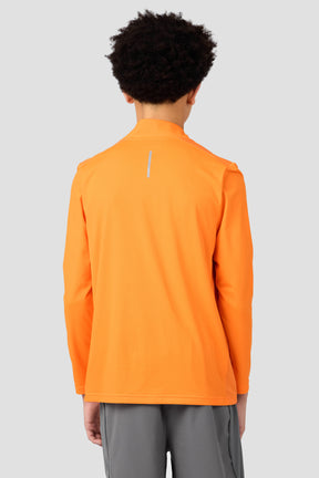 Boys Delta 1/4 Zip - Tangerine Glow