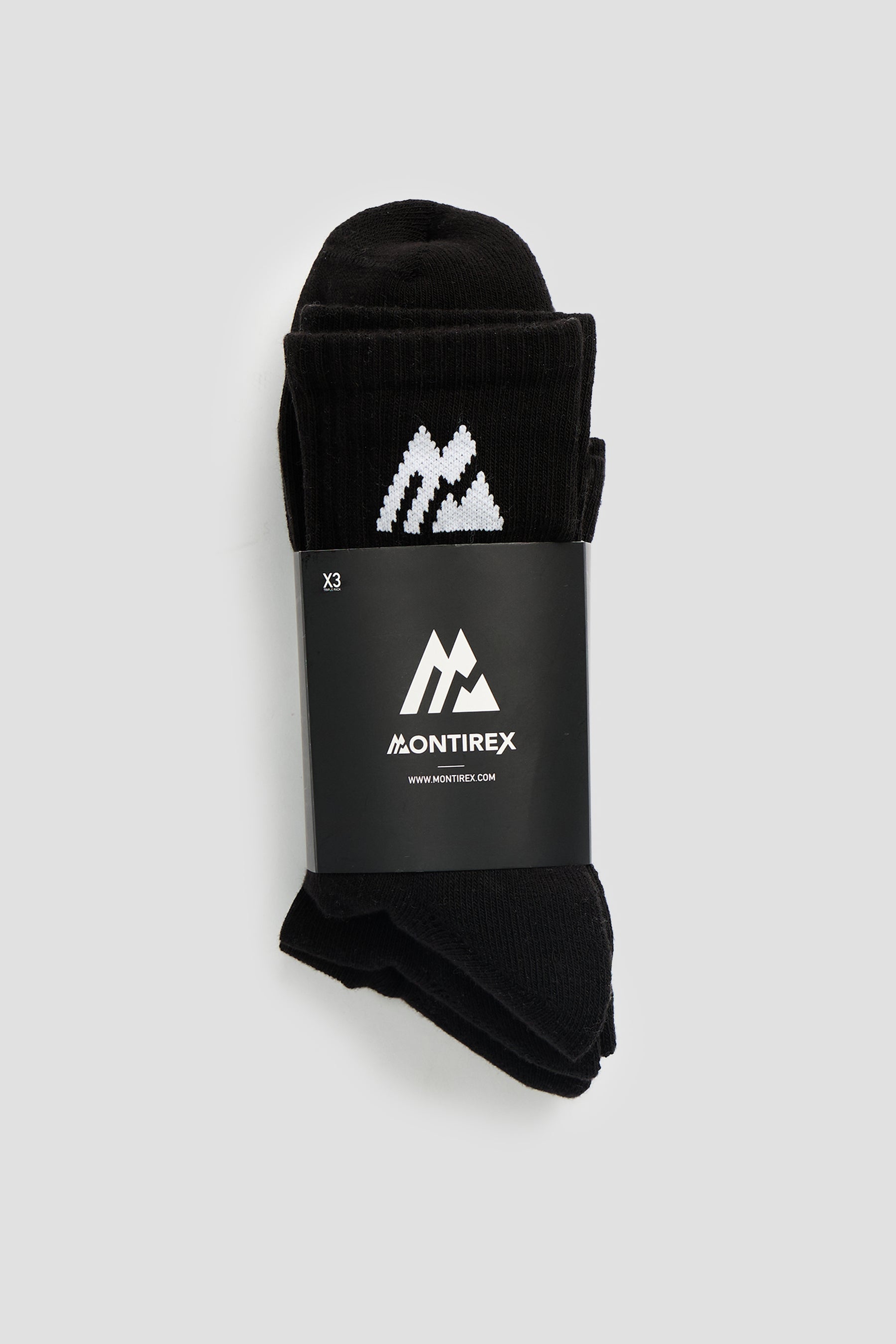 Crew Sock 3 Pack - Black