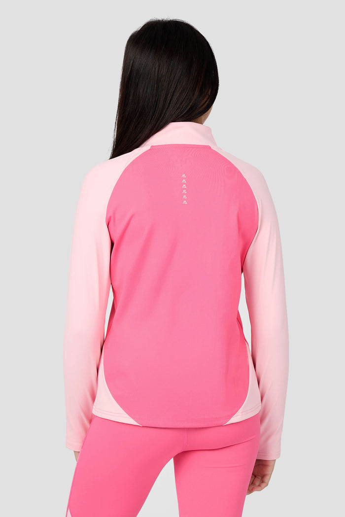 Girls Dash 1/4 Zip - Pink Blossom/Ballet