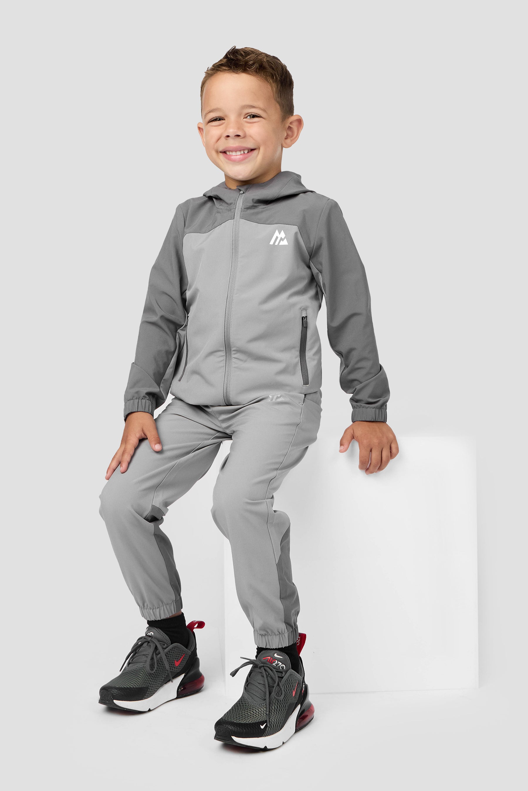 Infant Boys Pacer Jacket/Pant Set - Platinum Grey