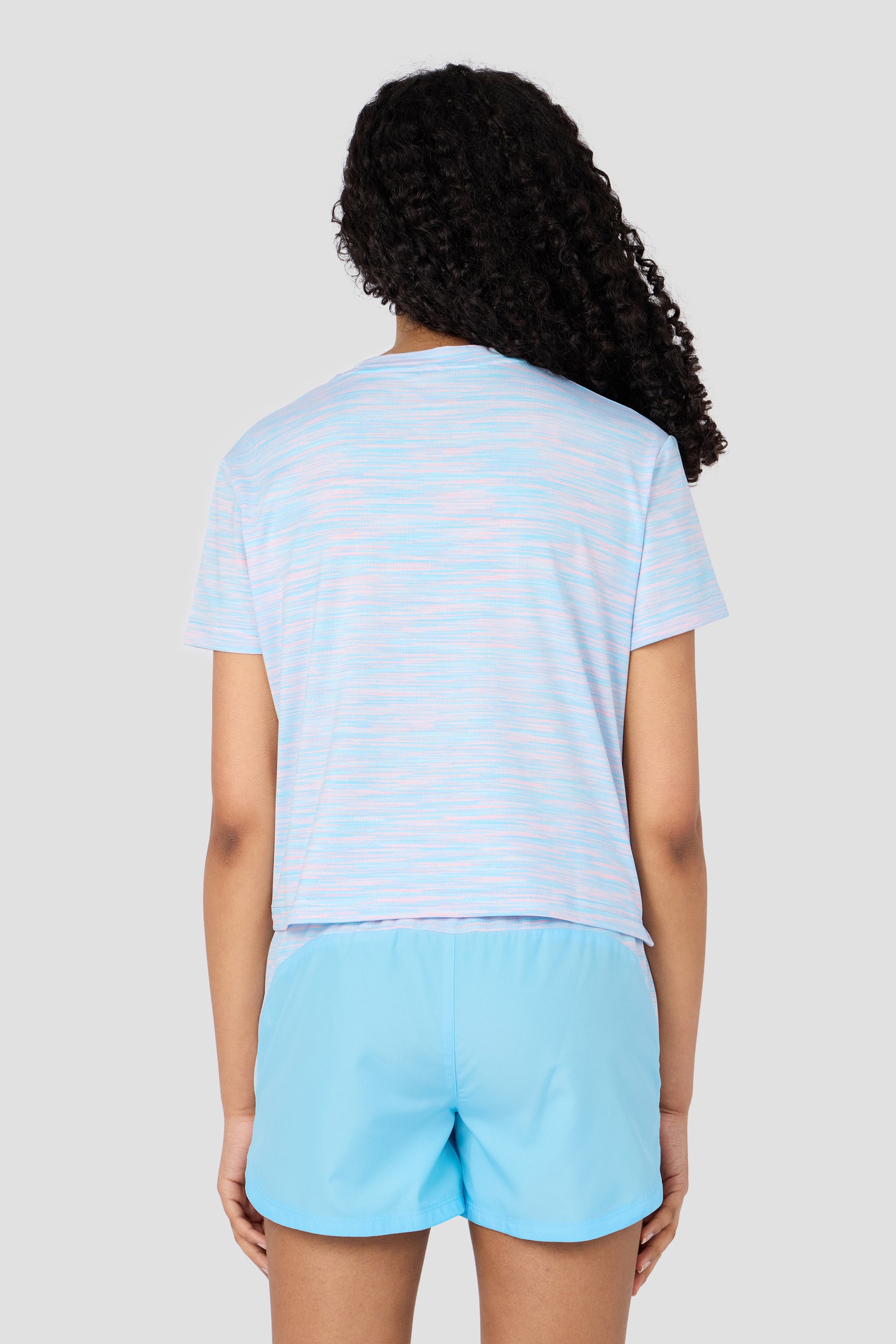 Girls Trail Box T-Shirt - Light Blue/Pink