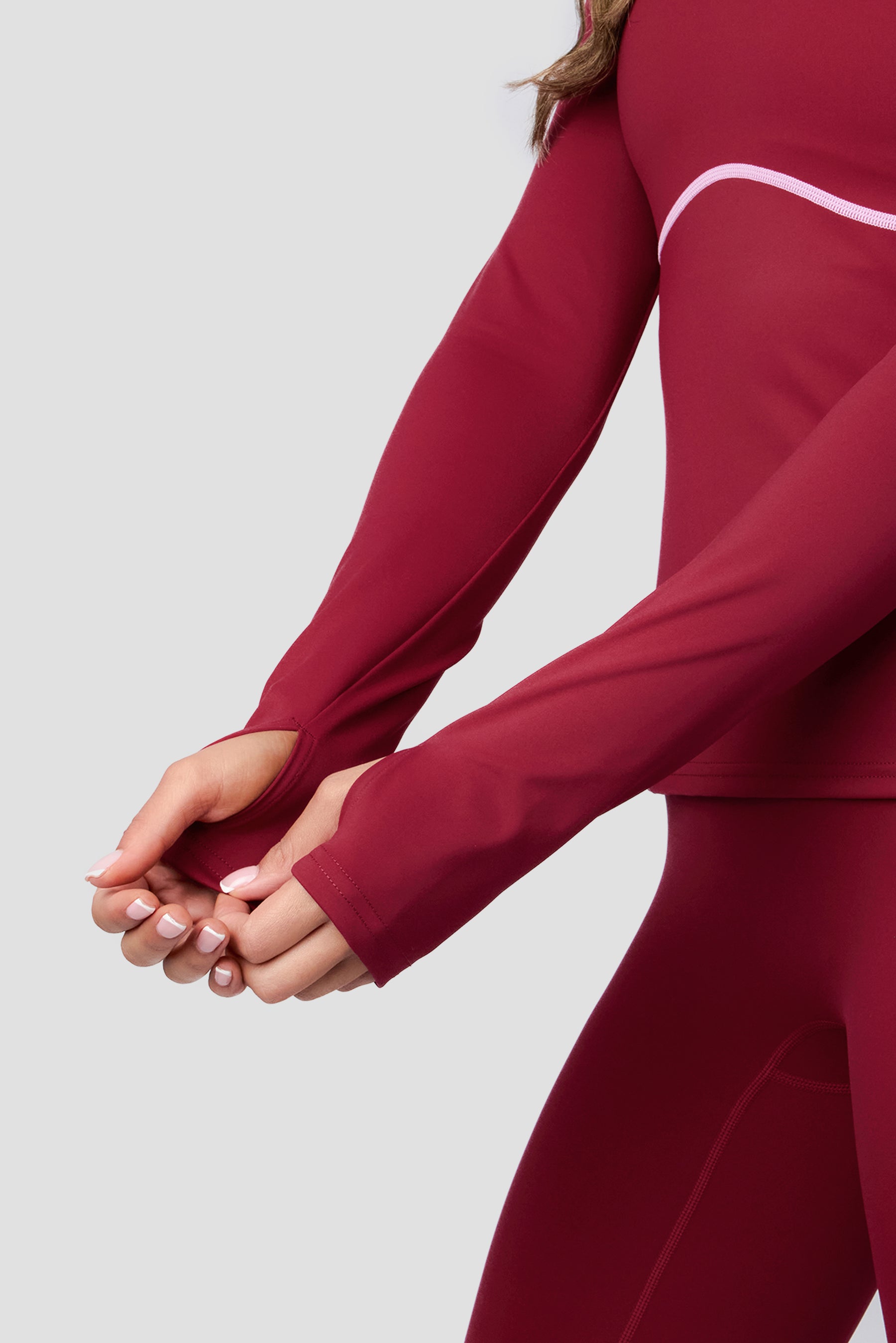 Accolade 1/4 Zip - Dark Crimson/Rosella