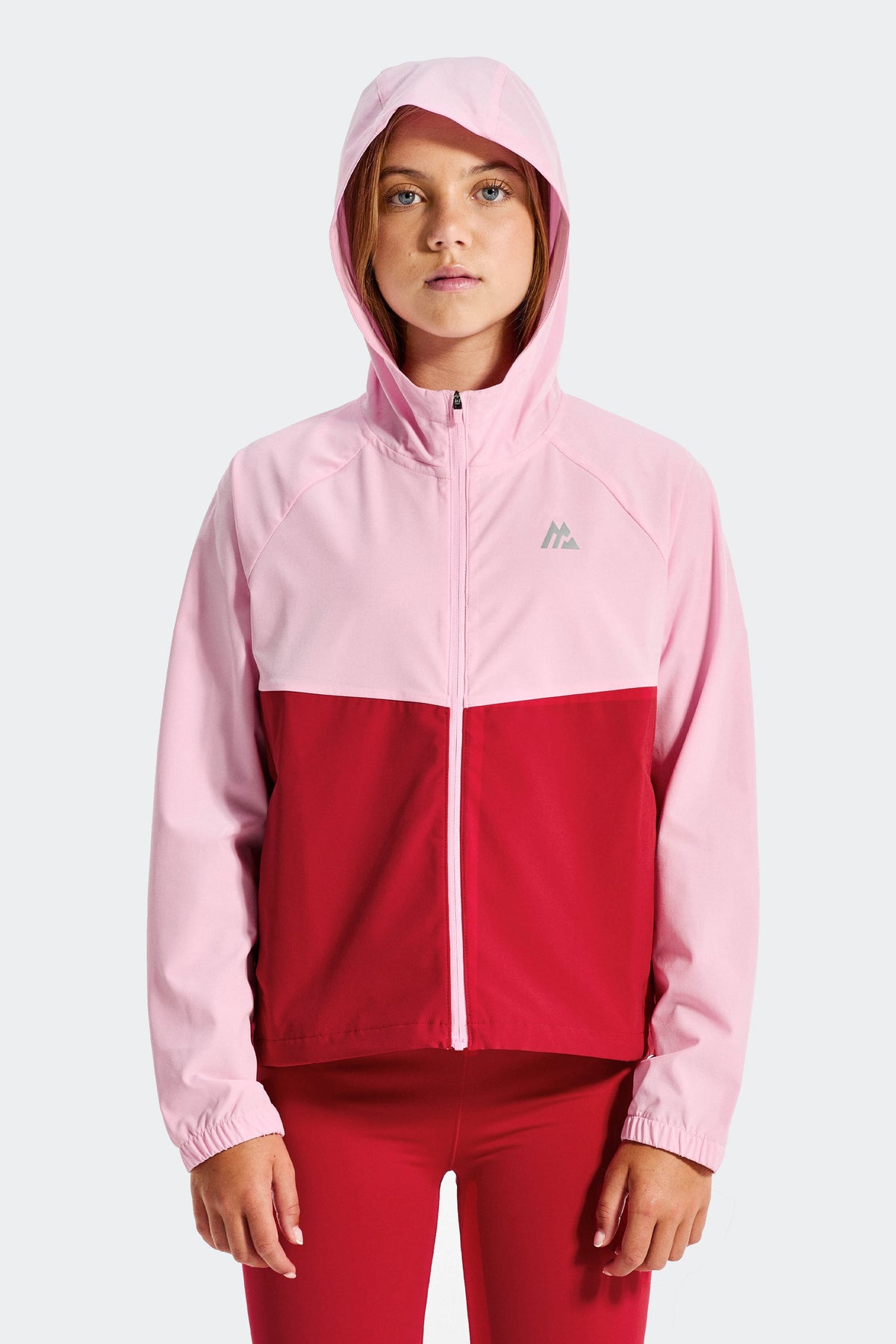 Girls Energy Windbreaker - Bubble Pink/Cherry Red