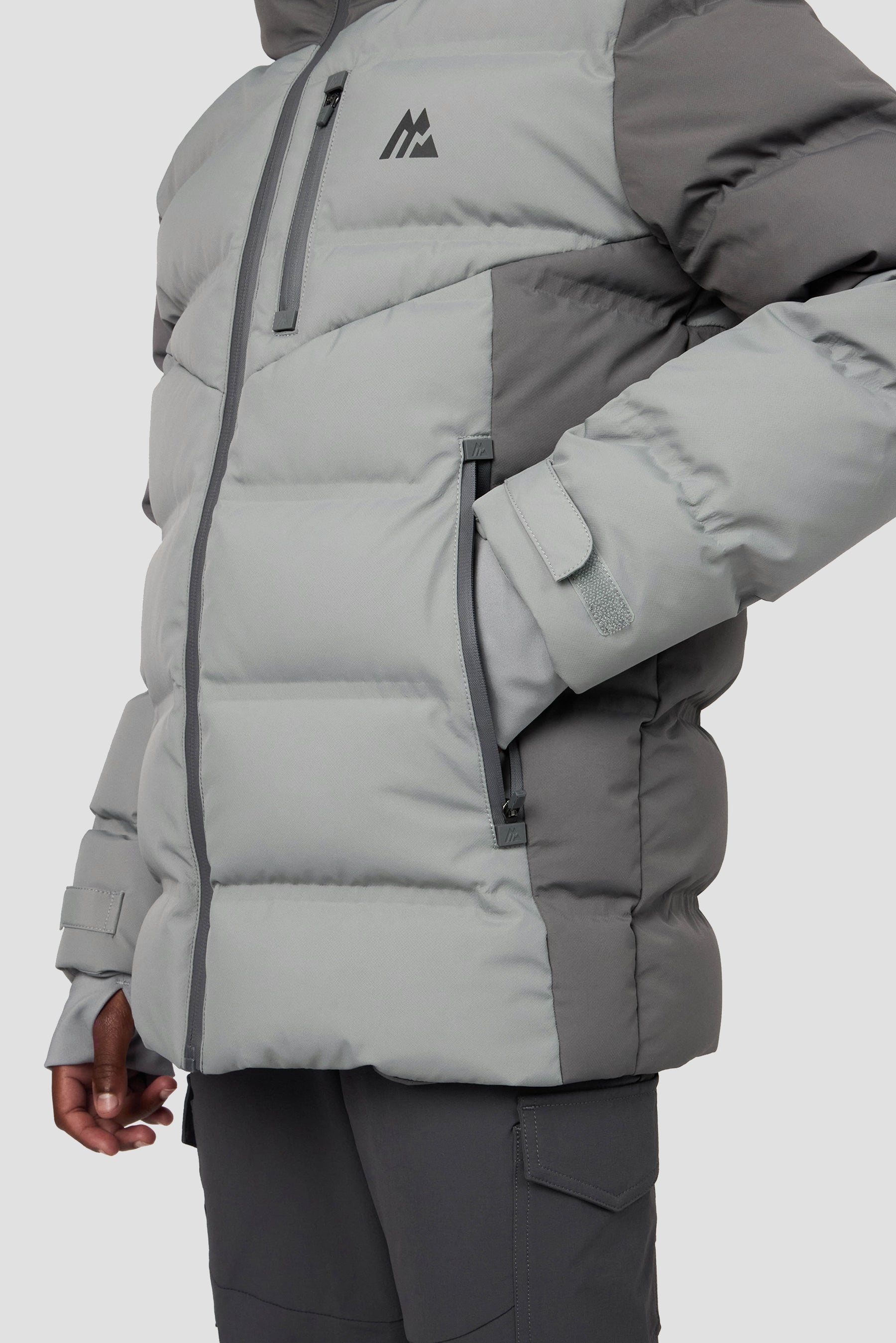 Boys Descent Down Jacket - Cement Grey/Platinum Grey